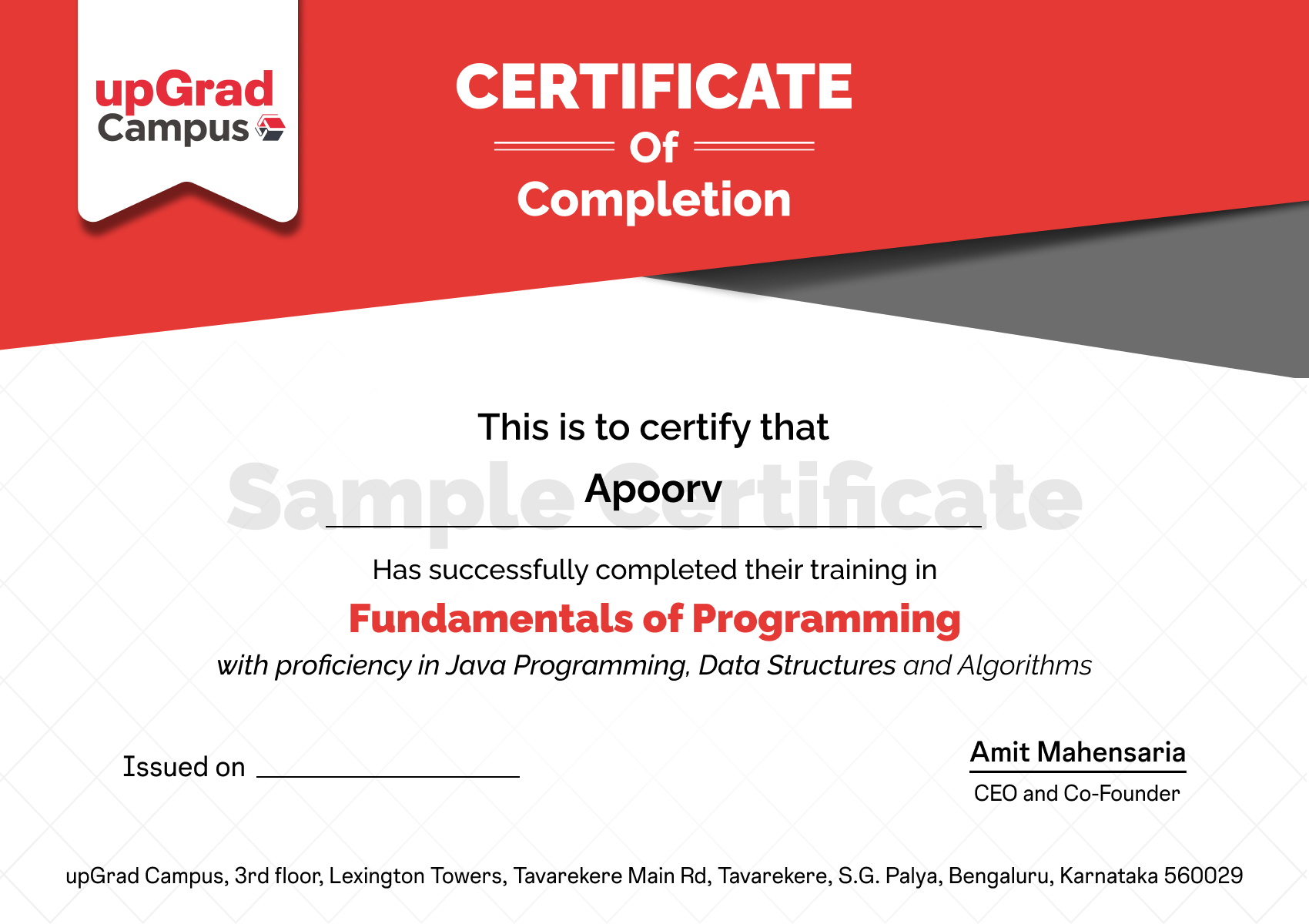 Fundamentals in programming